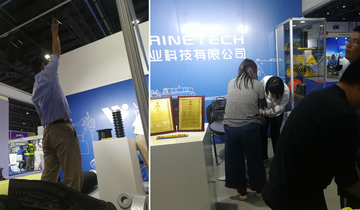 Lighting preparation, concerted efforts to brighten the booth