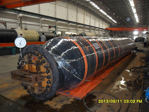 Armored  floating hose Water pressure test